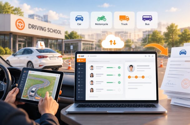 Replacing paper-heavy training records with a unified cloud platform for driving schools