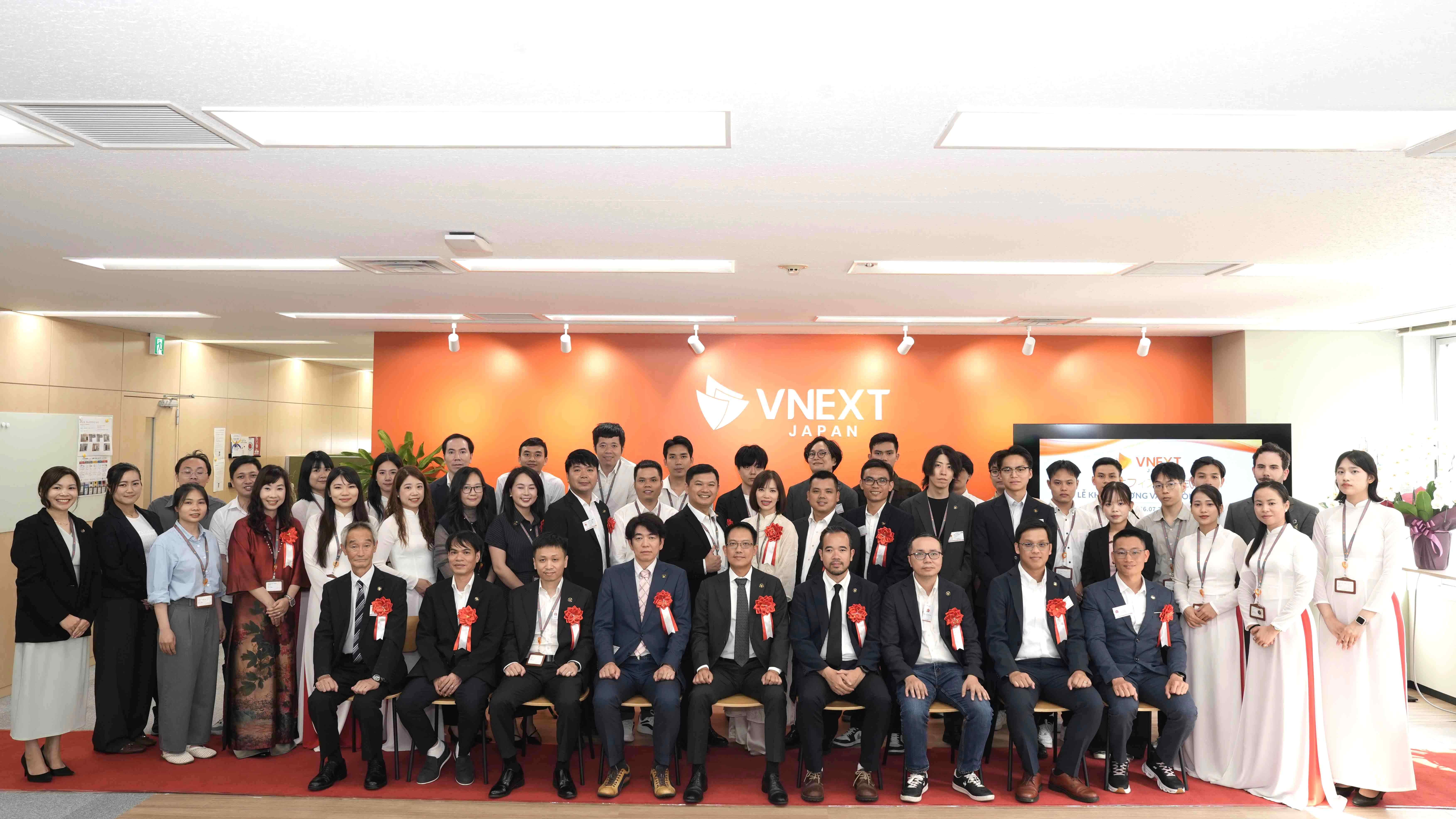 VNEXT team members from Japan and Vietnam at the new Tokyo office opening